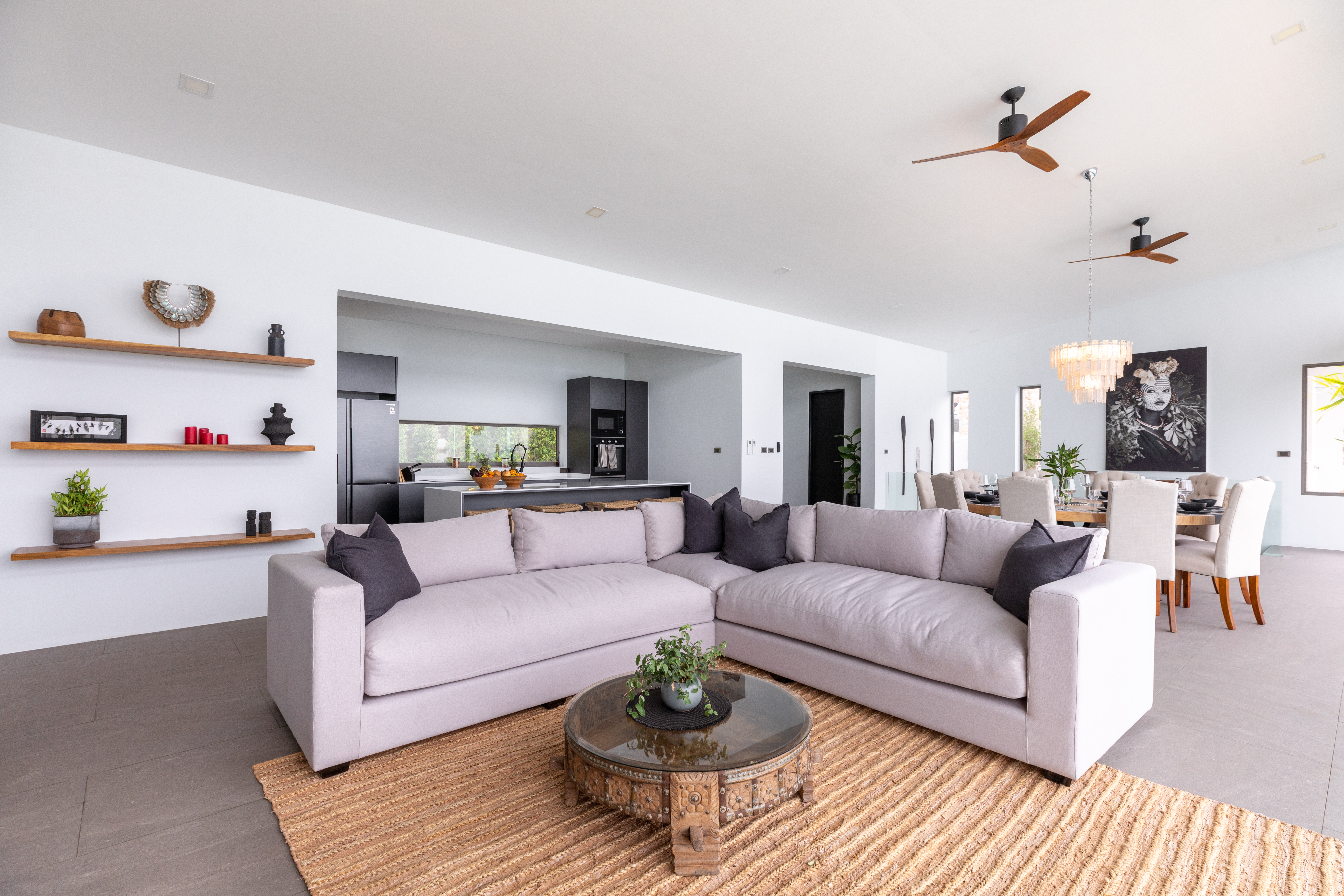 Living spaces at Villa Anushka